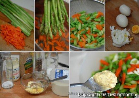 芥味芦笋鸡蛋沙拉的做法