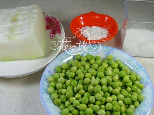 豌豆烧冬瓜的做法