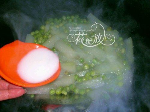 豌豆烧冬瓜的做法
