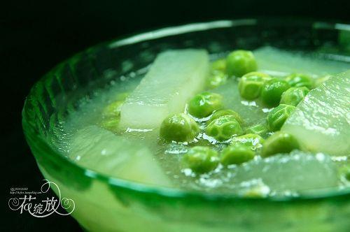 豌豆烧冬瓜的做法
