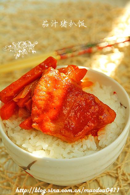 茄汁猪扒饭的做法