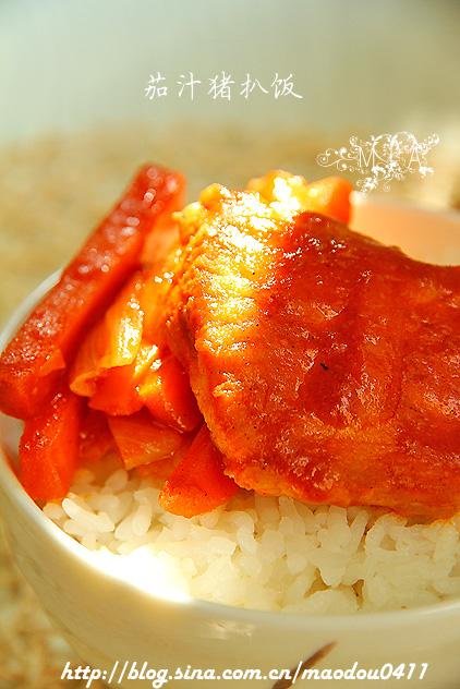 茄汁猪扒饭的做法