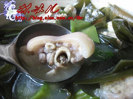 海带炖猪蹄的做法