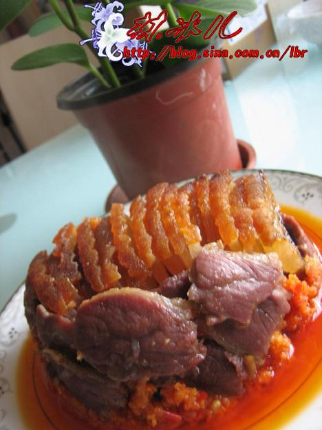 酢辣椒蒸扣肉的做法