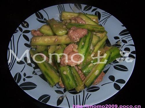 肉片炒丝瓜的做法