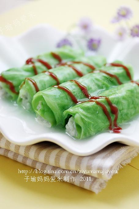 包菜肉糜卷的做法