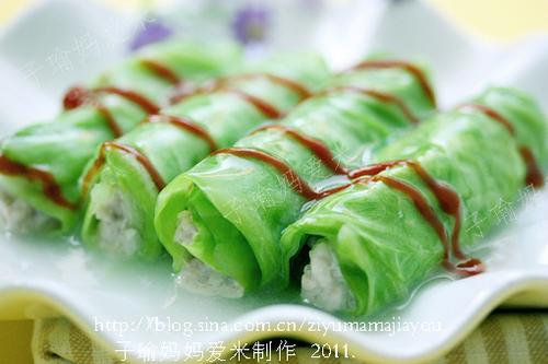包菜肉糜卷的做法