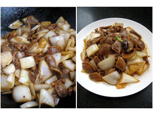 葱爆鸡珍的做法