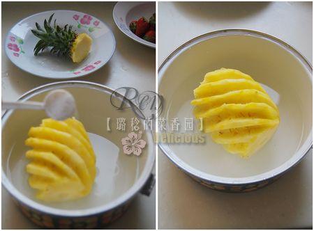 菠萝炒鸭肉粒的做法