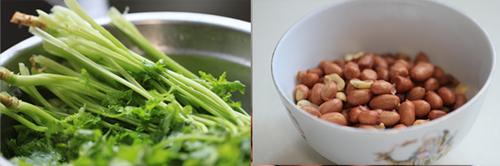 花生米拌香菜的做法