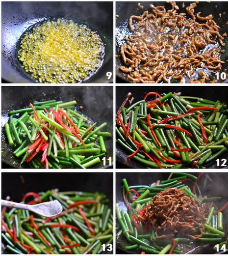 蒜苔炒肉丝的做法