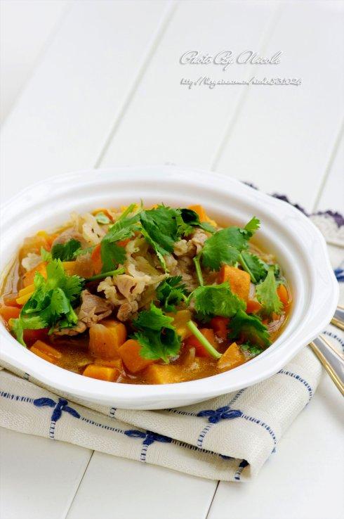 番薯肥牛汤的做法