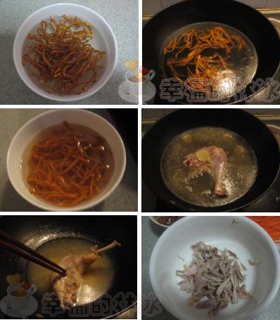 蛹虫草拌鸡丝的做法