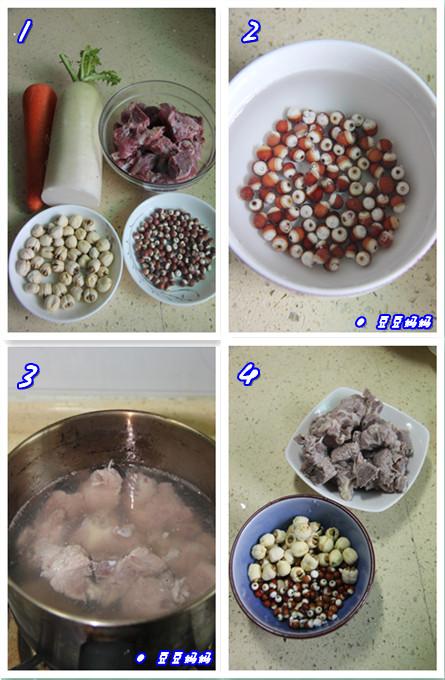 芡实萝卜龙骨汤的做法