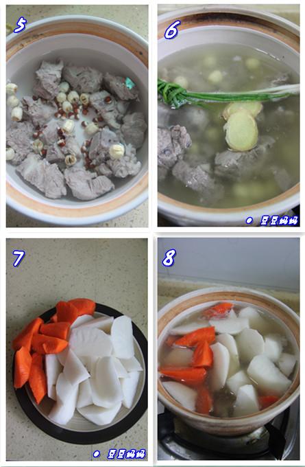 芡实萝卜龙骨汤的做法