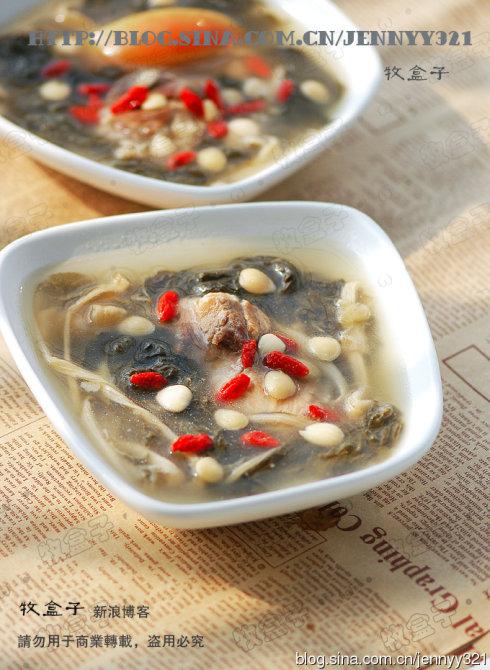 菜干杏仁煲猪展肉的做法