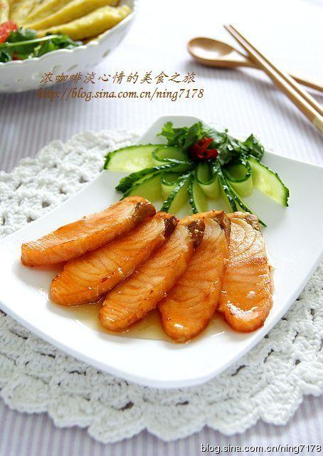 柠香蜜汁三文鱼的做法