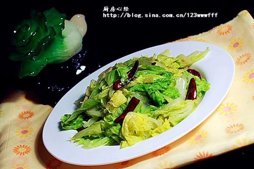 10秒铁锅干煸白菜稍干煸白菜的做法