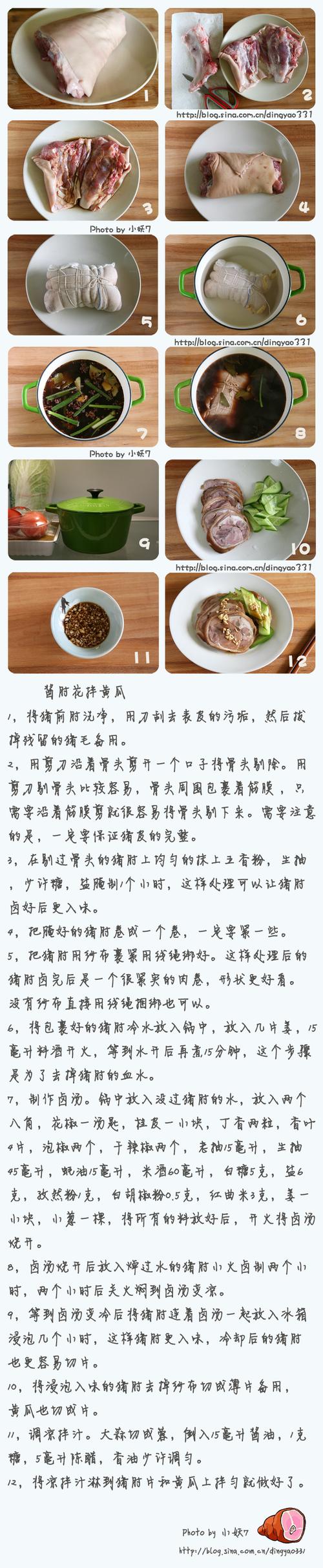 香卤去骨肘花卷&肘花拌黄瓜的做法