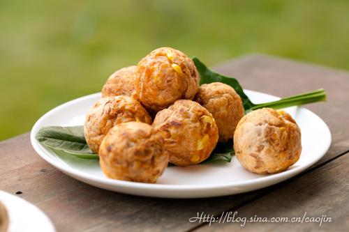 辣白菜玉米球的做法