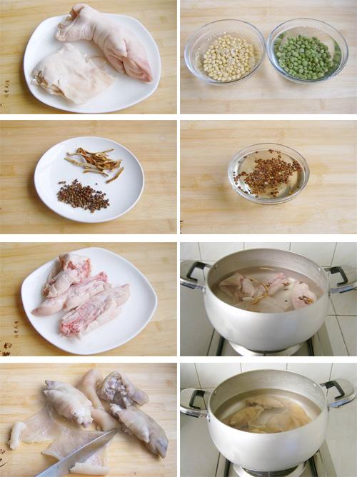 双豆蹄花冻的做法