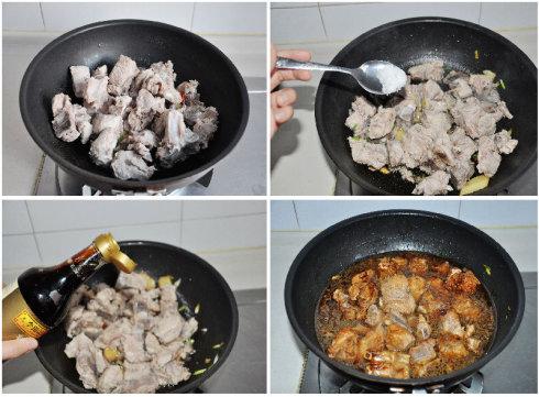 茭白烧排骨的做法