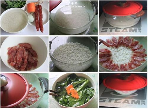 腊肠煲仔饭的做法