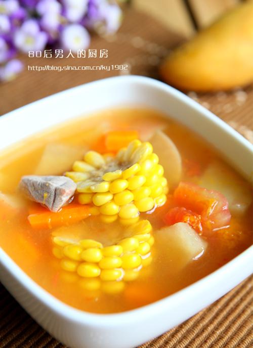 田园蔬菜养生汤的做法