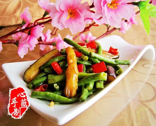 长豆角炒茄子的做法