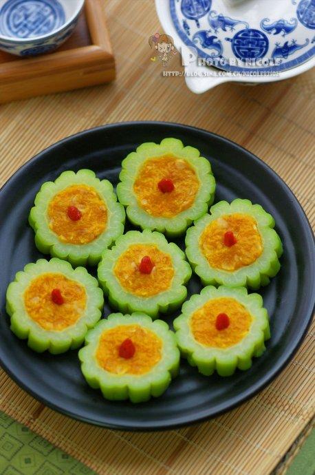 金麦酿苦瓜的做法