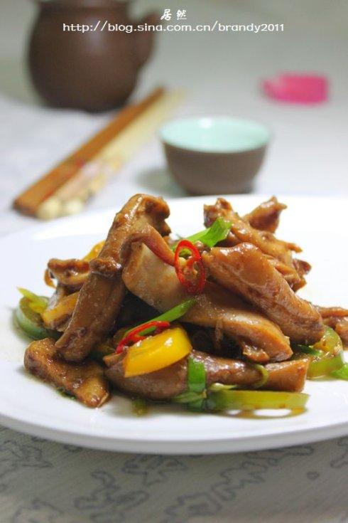 姜葱爆炒猪肚尖的做法