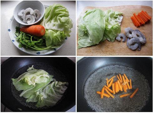 鲜虾碧玉卷的做法