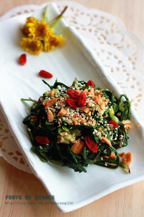 凉拌蒲公英的做法