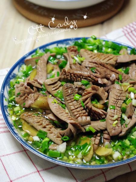 香葱油腰花的做法