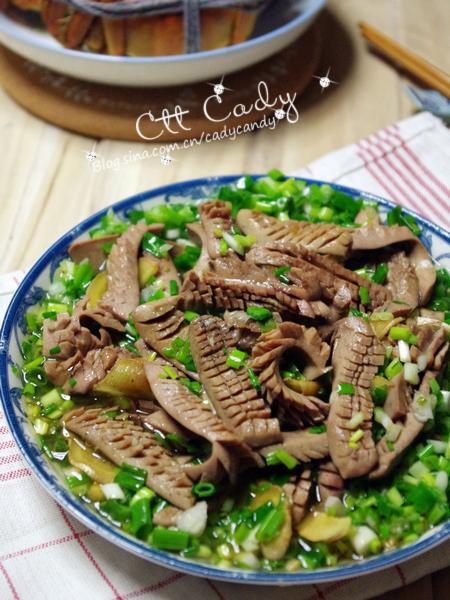 香葱油腰花的做法