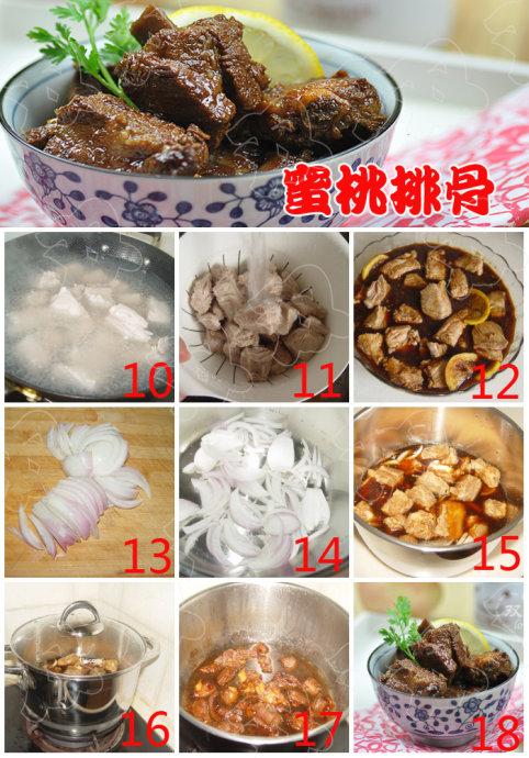 蜜桃排骨的做法