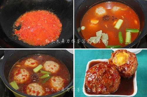 免炸茄汁狮子头的做法