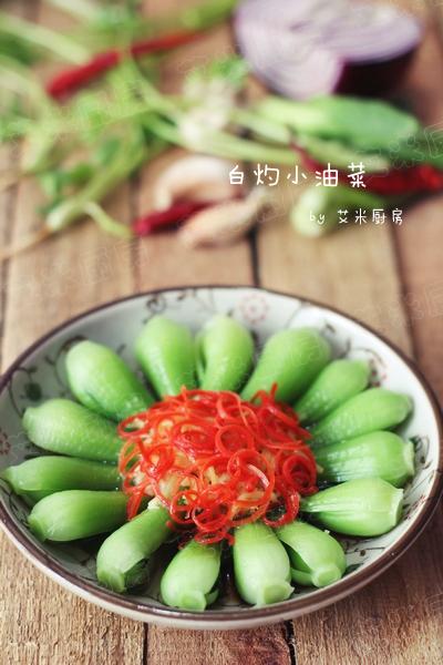 白灼小油菜的做法