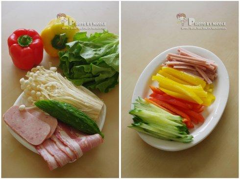 培根杂蔬卷的做法