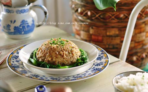 甜菜脯马蹄蒸肉饼的做法