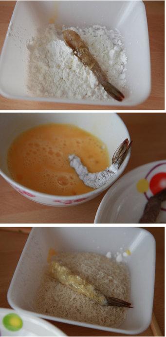 日式面包炸虾的做法