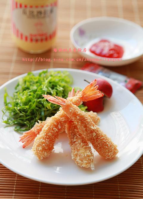 日式面包炸虾的做法