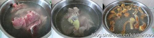 姬松茸菇花胶猪骨汤的做法