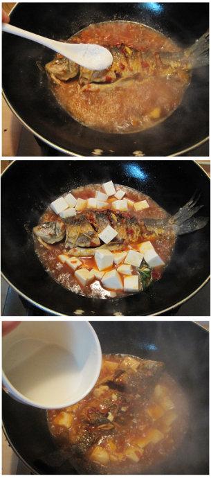 麻辣豆腐烧鲫鱼的做法