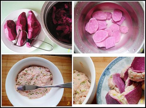 香炸紫薯夹的做法