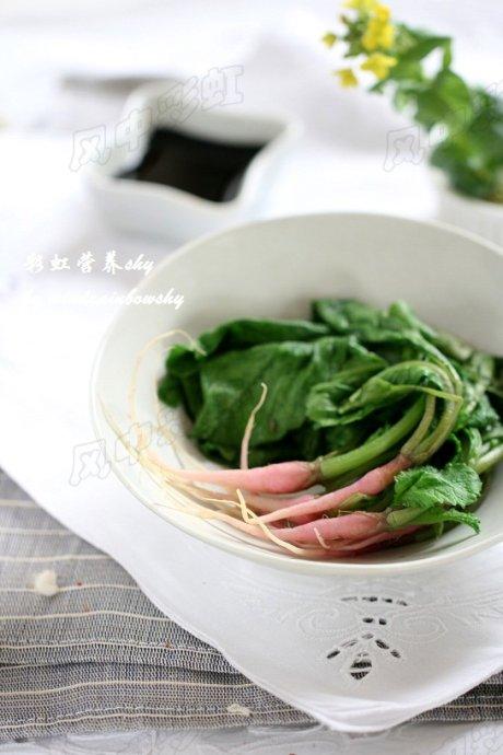 拌水萝卜缨的做法