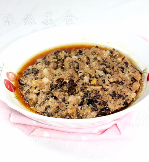黑木耳蒸肉饼的做法