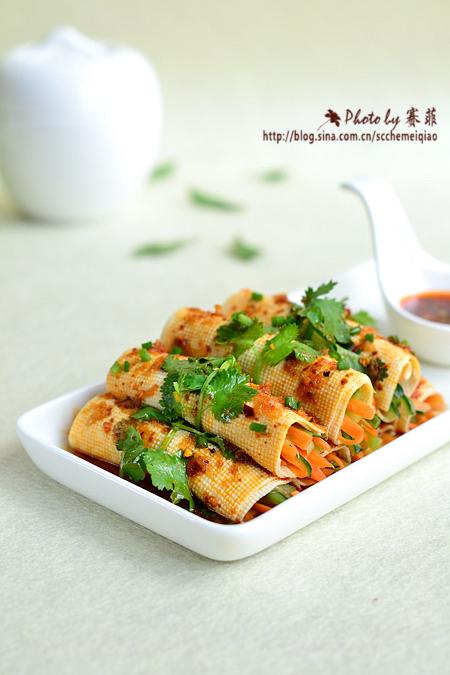 凉拌腐皮卷的做法