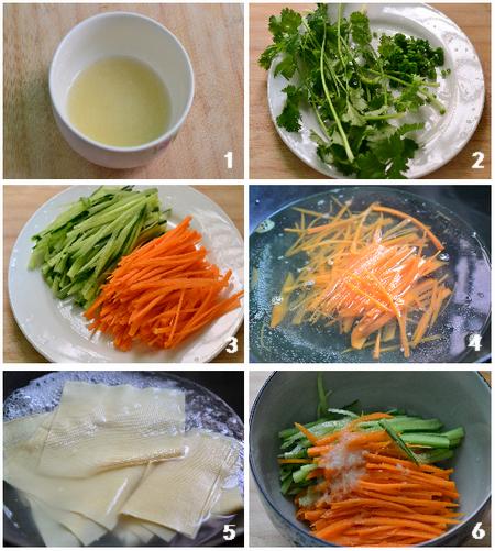 凉拌腐皮卷的做法