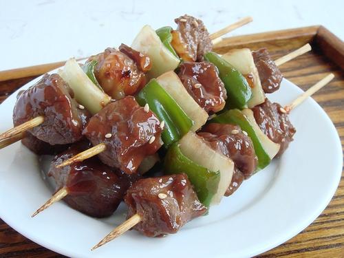 蜜汁柚香牛肉串的做法